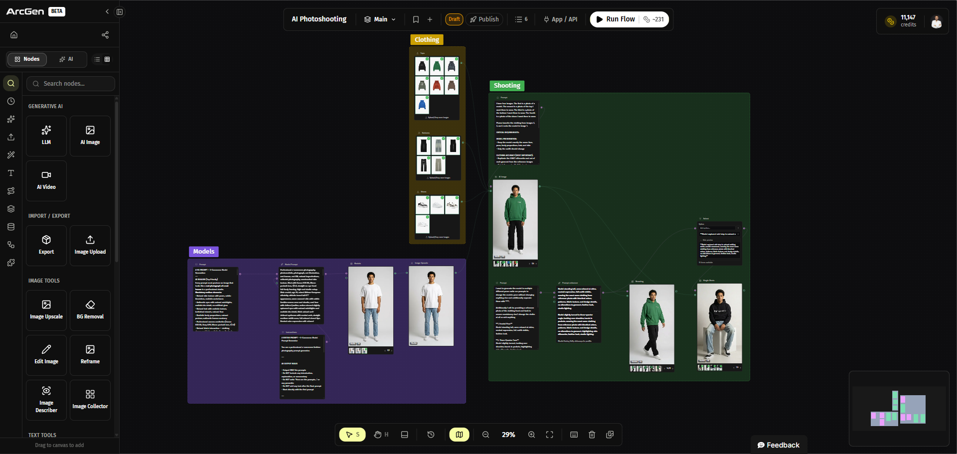 ArcGen visual workflow builder